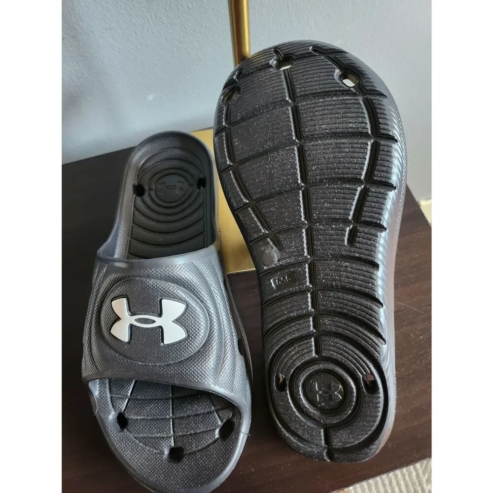 Under Armour Black Slip-On Logo Slides
